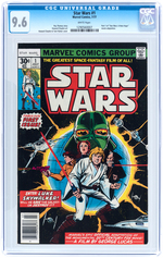 "STAR WARS" #1 JULY 1977 CGC 9.6 NM+.