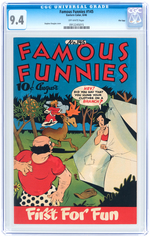 "FAMOUS FUNNIES" #145 AUGUST 1946 CGC 9.4 NM FILE COPY.