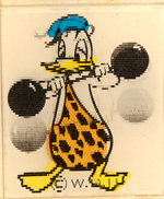 DONALD DUCK "CHEERIOS" UNCUT PREMIUM FLICKER SHEET.