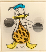 DONALD DUCK "CHEERIOS" UNCUT PREMIUM FLICKER SHEET.