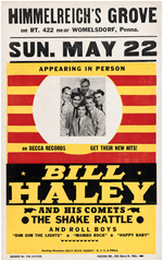 OUTSTANDING "BILL HALEY AND HIS COMETS" 1955 BOXING STYLE CONCERT POSTER.