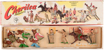 CHERILEA "DAVY CROCKETT INDIAN FIGHTER" BOXED FIGURE SET.