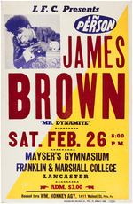 RARE JAMES BROWN "MR. DYNAMITE" 1966 BOXING STYLE CONCERT POSTER.