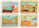 DONALD DUCK "PASCUAL" BEVERAGE TRAY LOT.