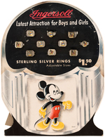 "INGERSOLL" MICKEY MOUSE & DONALD DUCK RING DISPLAY.