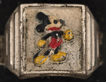 "INGERSOLL" MICKEY MOUSE & DONALD DUCK RING DISPLAY.