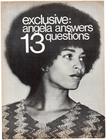 ANGELA DAVIS LOT OF EPHEMERA INCLUDING THREE RALLY FLYERS, BOOKLET AND FOLDED HANDOUT.