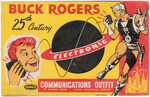 "BUCK ROGERS 25TH CENTURY ELECTRONIC COMMUNICATIONS OUTFIT" BOXED WALKIE TALKIES SET.