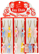 HOWDY DOODY "LUCKY CHARM KEYCHAIN" PUZZLES DISPLAY.