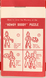 HOWDY DOODY "LUCKY CHARM KEYCHAIN" PUZZLES DISPLAY.