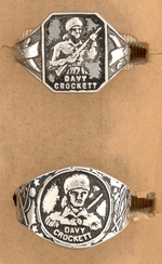 DAVY CROCKETT METAL RINGS FULL STORE DISPLAY.