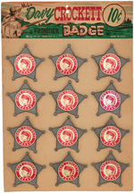 "DAVY CROCKETT FRONTIER BADGES" COMPLETE STORE DISPLAY.