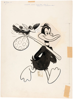 "DAFFY DUCK" GOLD KEY COMIC BOOK COVER ORIGINAL ART & PRINTING PLATE.