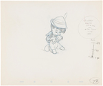 "PINOCCHIO" PRODUCTION DRAWING ORIGINAL ART PAIR.