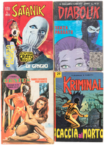 SATANIK PHOTOHISTOIRES AND OTHER FUMETTI EROTICA CRIME COMICS LOT OF 28 ISSUES.