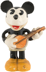 "MICKEY MOUSE" PLAYING BANJO LARGE BISQUE.