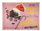 CHARLIE CHAPLIN "THE GOLD RUSH" 1956 RE-RELEASE ENGLISH QUAD POSTER.