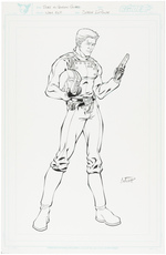 G.I. JOE DUKE AND GUNG HO INKED ORIGINAL ART FOR FILE CARDS AND PACKAGING UNRELEASED.