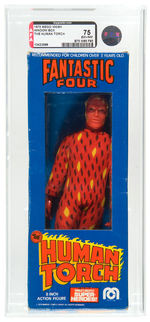 "THE HUMAN TORCH" BOXED MEGO ACTION FIGURE AFA GRADED 75.