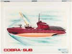 G.I. JOE COBRA SUBMARINE COLOR PRESENTATION ORIGINAL ART BY GUY CASSADAY.