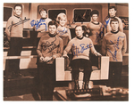 "STAR TREK" CAST-SIGNED PHOTO PRINT.