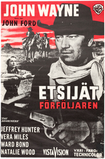 JOHN WAYNE "THE SEARCHERS" SWEDISH MOVIE POSTER.