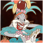 BUGS BUNNY AS CARMEN MIRANDA ARTIST PROOF CERAMIC TILE.