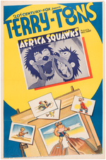 TERRY-TOONS "AFRICA SQUAWKS" CARTOON STOCK POSTER.