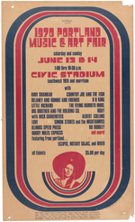 "1970 PORTLAND MUSIC AND ART FAIR" POSTER .