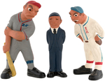 "RITTGERS" 1941 BASEBALL FIGURES 3-PIECE SET.