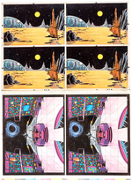 THE BLACK HOLE COLORFORMS SET #2360 PRODUCTION ORIGINAL ART LOT.