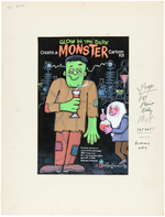 GLOW MONSTER CARTOON COLORFORMS SET #313 PRODUCTION ORIGINAL ART LOT.