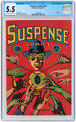 "SUSPENSE COMICS" #10 WINTER 1945 CGC 5.5 FINE-.