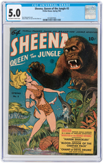 "SHEENA, QUEEN OF THE JUNGLE" #3 SPRING 1943 CGC 5.0 VG/FINE.