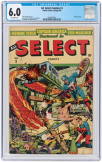 "ALL SELECT COMICS" #3 SPRING 1944 CGC 6.0 FINE.