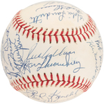 1962 NEW YORK METS REUNION TEAM SIGNED BASEBALL.