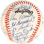 1962 NEW YORK METS REUNION TEAM SIGNED BASEBALL.