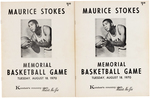 "MAURICE STOKES MEMORIAL BASKETBALL GAME" 1970 SIGNED PROGRAMS & TICKET STUB LOT.