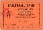 "MAURICE STOKES MEMORIAL BASKETBALL GAME" 1970 SIGNED PROGRAMS & TICKET STUB LOT.