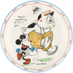 MICKEY & MINNIE MOUSE PARAGON CHINA PLATE & SAUCER.