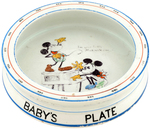 MICKEY MOUSE PARAGON CHINA "BABY'S PLATE" PAIR.