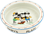 MICKEY MOUSE PARAGON CHINA "BABY'S PLATE" PAIR.