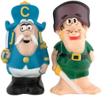 GENERAL MILLS MONSTERS & TRIX RABBIT CEREAL CHARACTER FIGURES & CAP'N CRUNCH BANK PAIR.