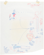 SUPERMAN WHITMAN PUZZLE #4648 PRODUCTION ART MECHANICAL.