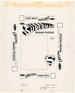 SUPERMAN WHITMAN PUZZLE #4648 PRODUCTION ART MECHANICAL.