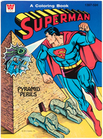 "SUPERMAN" WHITMAN COLORING BOOK ORIGINAL ART LOT.
