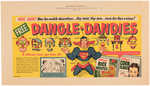 SUPERMAN "DANGLE-DANDIES" PREMIUM AD PROOF & CEREAL BOX BACK.