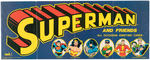 "SUPERMAN AND FRIENDS" GREETING CARDS & STORE SIGN.