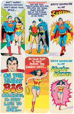 "SUPERMAN AND FRIENDS" GREETING CARDS & STORE SIGN.