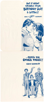 "SUPERMAN AND FRIENDS" GREETING CARDS & STORE SIGN.